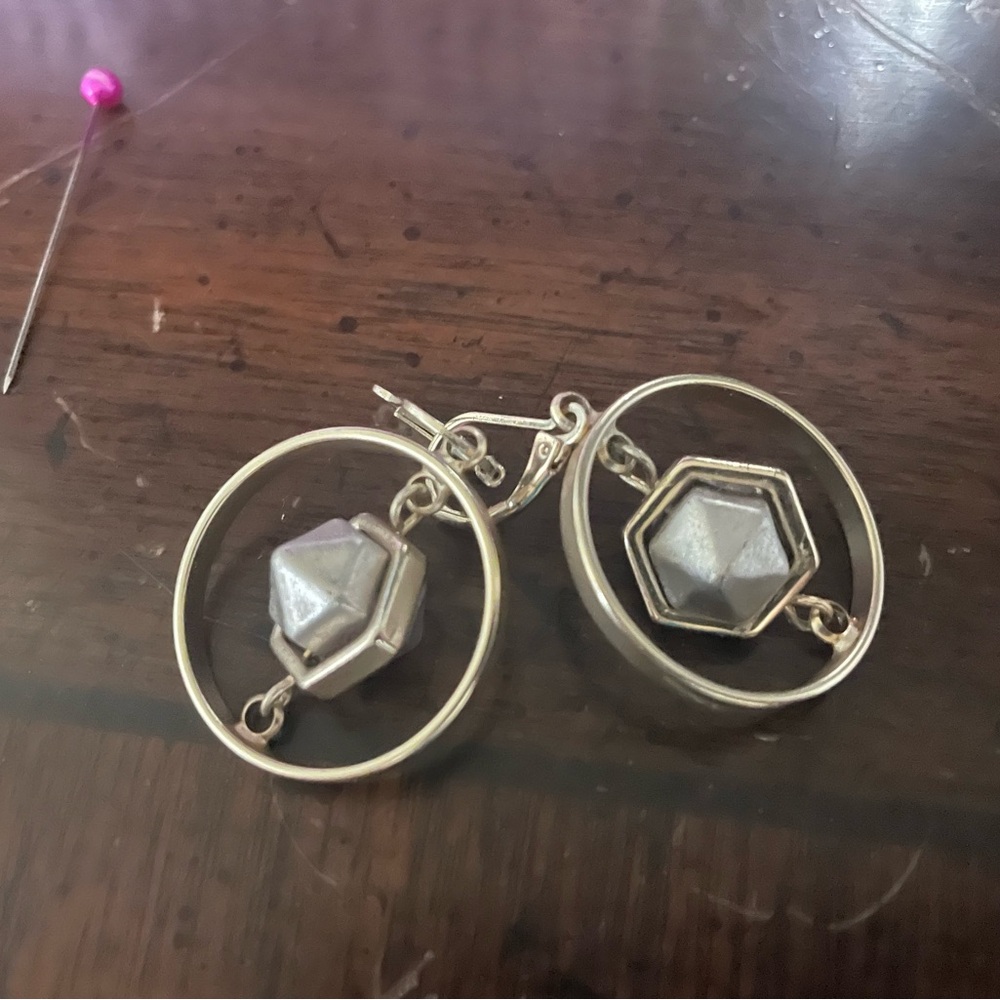 Elegant Silver Geometric Earrings